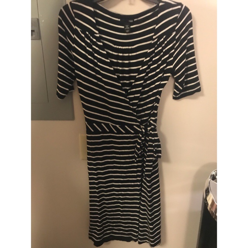 H&M Wrap Dress Black and White